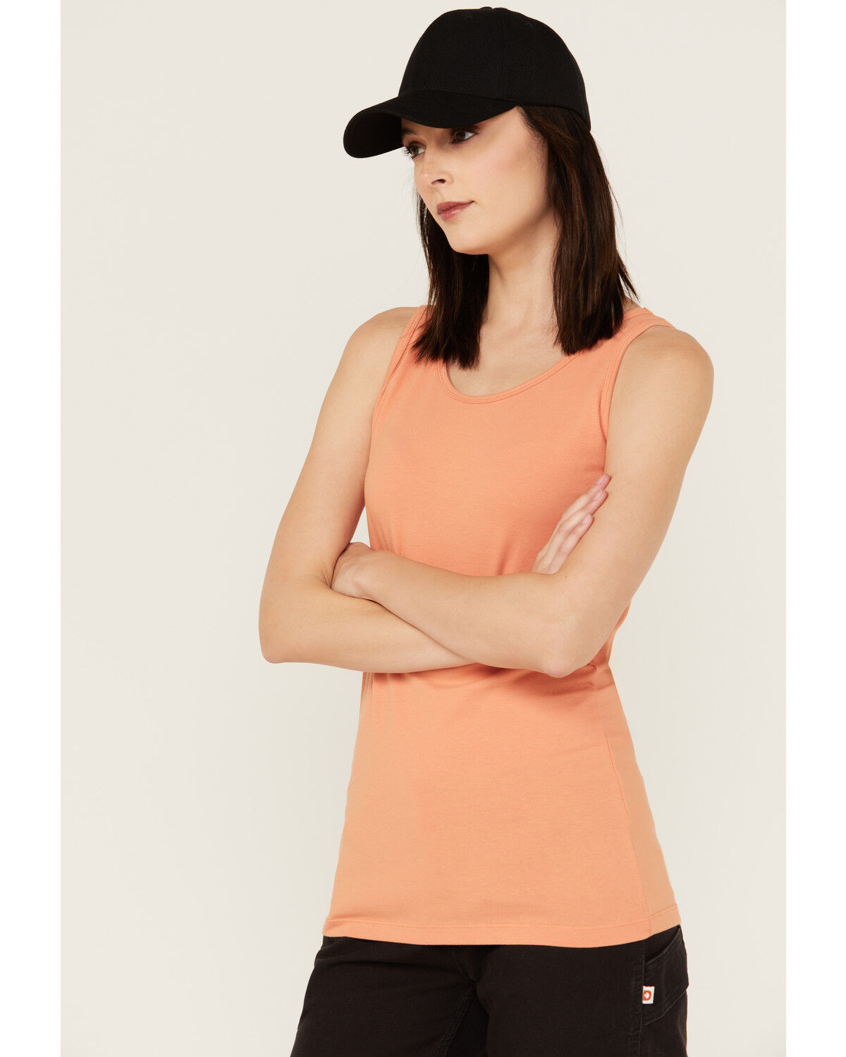 Image #2 - Dovetail Workwear Women's Solid Tank, Light Orange, hi-res