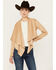 Image #1 - Shyanne Women's Faux Suede Cascade Collar Moto Jacket, Beige, hi-res