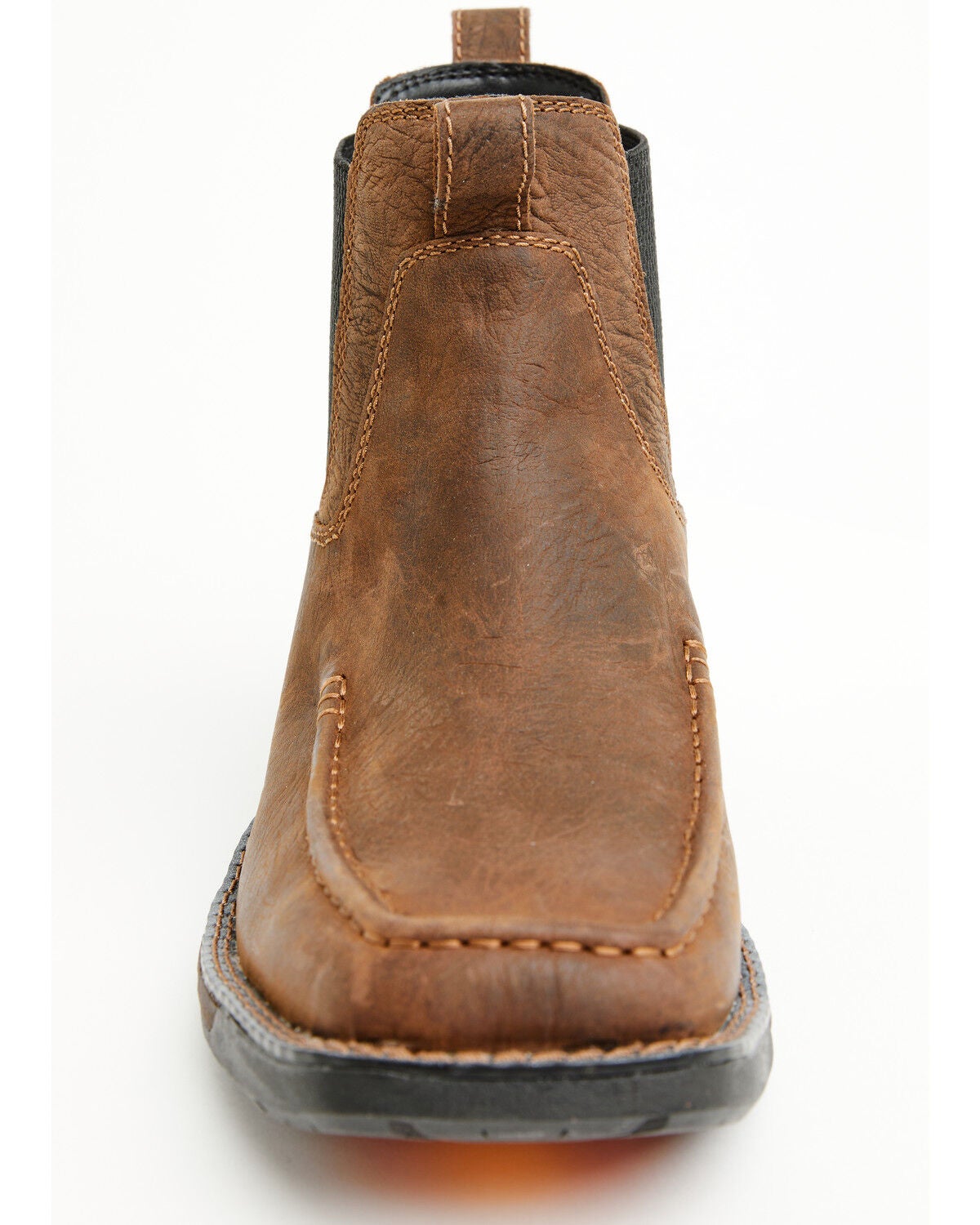 Image #4 - Phantom Rider Men's 6" Romeo Pull-On Ankle Boots - Moc Toe, Brown, hi-res