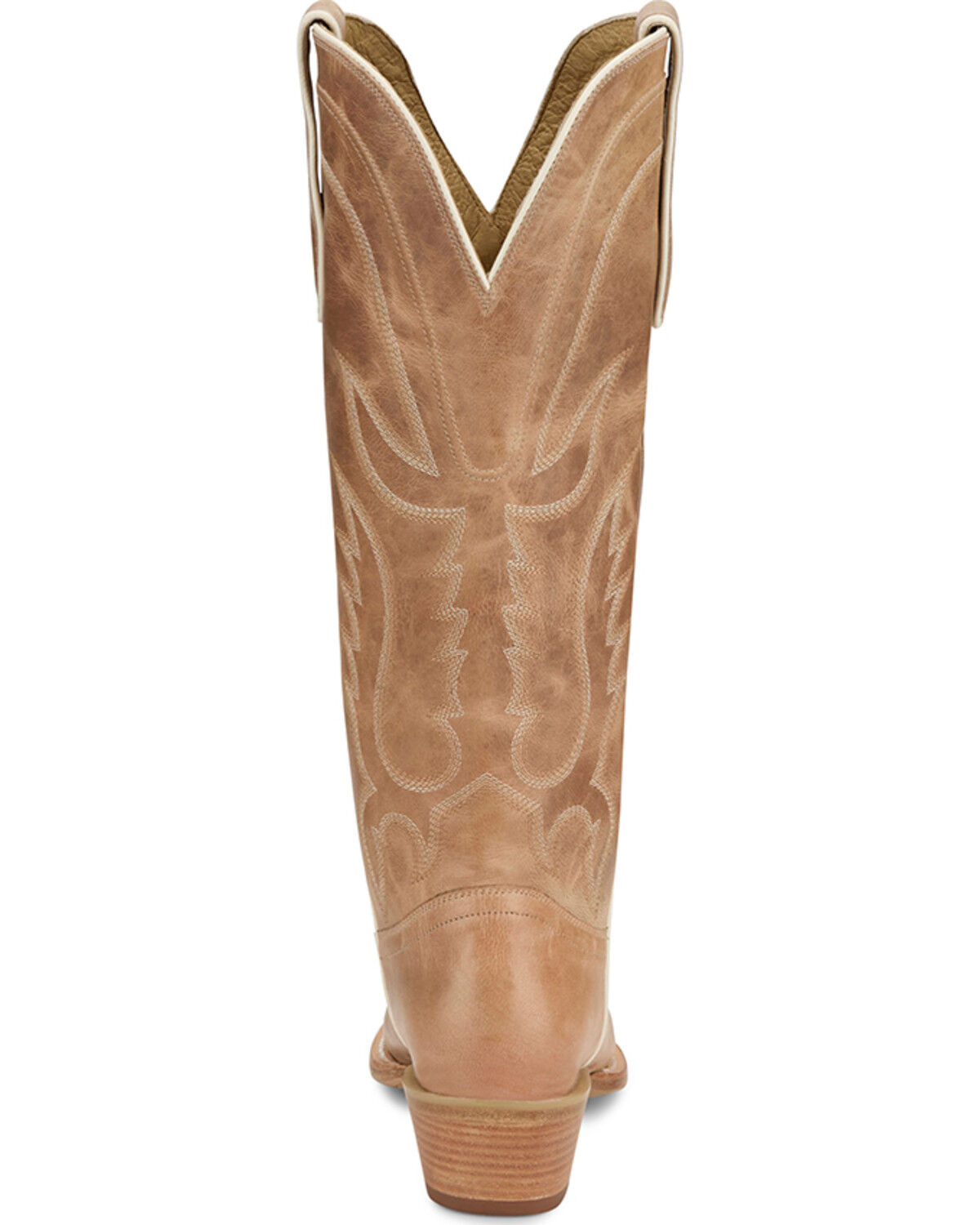 Image #5 - Tony Lama Women's Derby Jess Tall Western Boots - Snip Toe, Ivory, hi-res