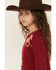 Image #2 - Cotton & Rye Girls' Horse Print Sweater, Red, hi-res