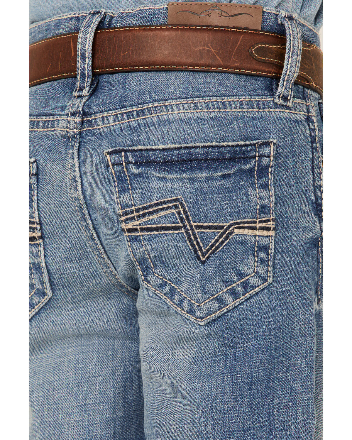 Image #4 - Cody James Boys' Buck Medium Wash Slim Bootcut Stretch Jeans, , hi-res