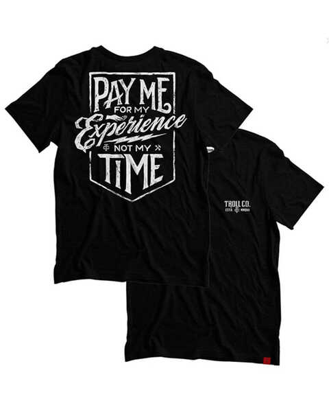 Troll Co Men's Pay Me Short Sleeve Graphic T-Shirt, Black, hi-res