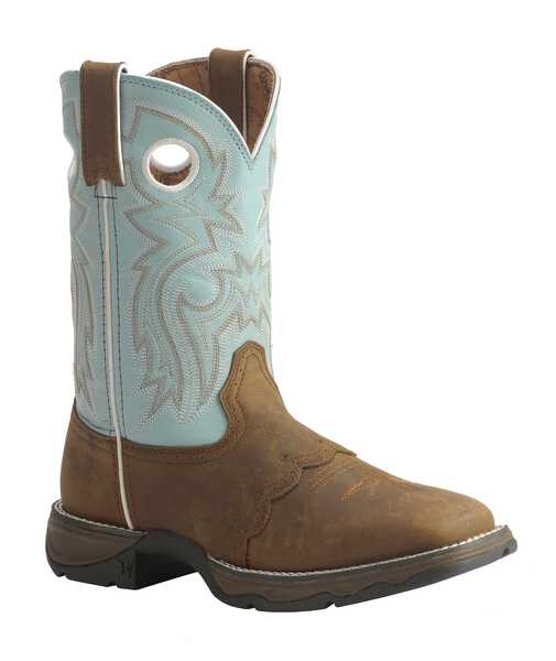 Durango Women's Saddle Western Boots - Broad Square Toe, Bay Apache, hi-res