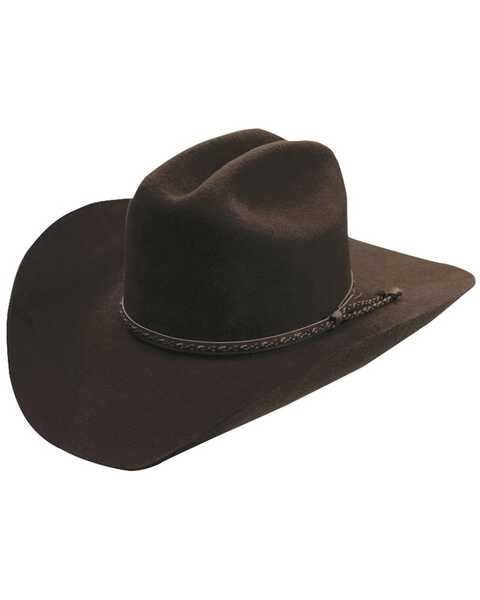 Silverado Men's Hazer Felt Cowboy Hat, Chocolate, hi-res