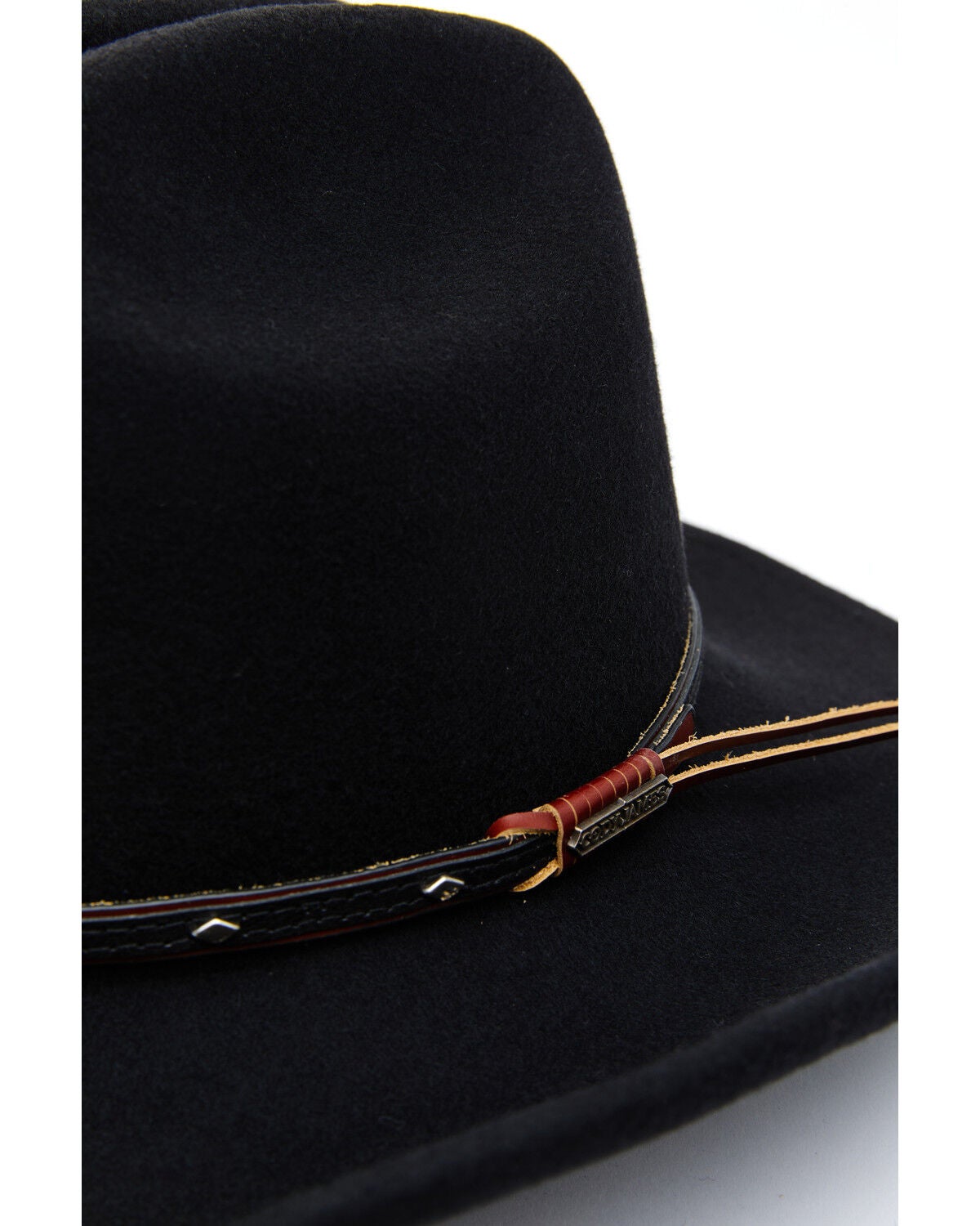 Black Wool Felt Western Hat 