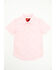 Image #1 - Rodeo Clothing Girls' Horse Embroidered Short Sleeve Pearl Snap Western Shirt, Pink, hi-res
