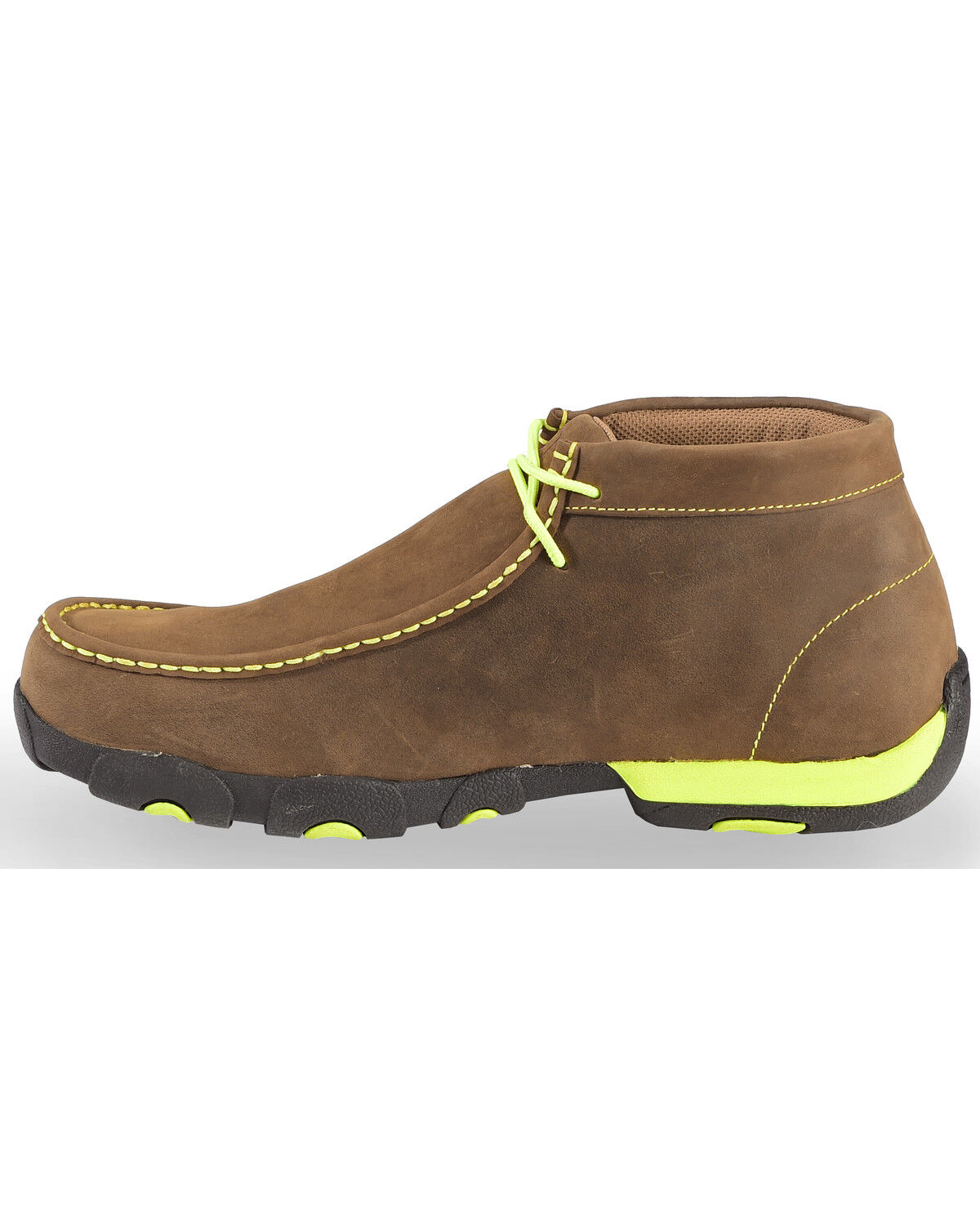 Image #3 - Twisted X Men's Lace-Up Driving Mocs - Steel Toe, Brown, hi-res