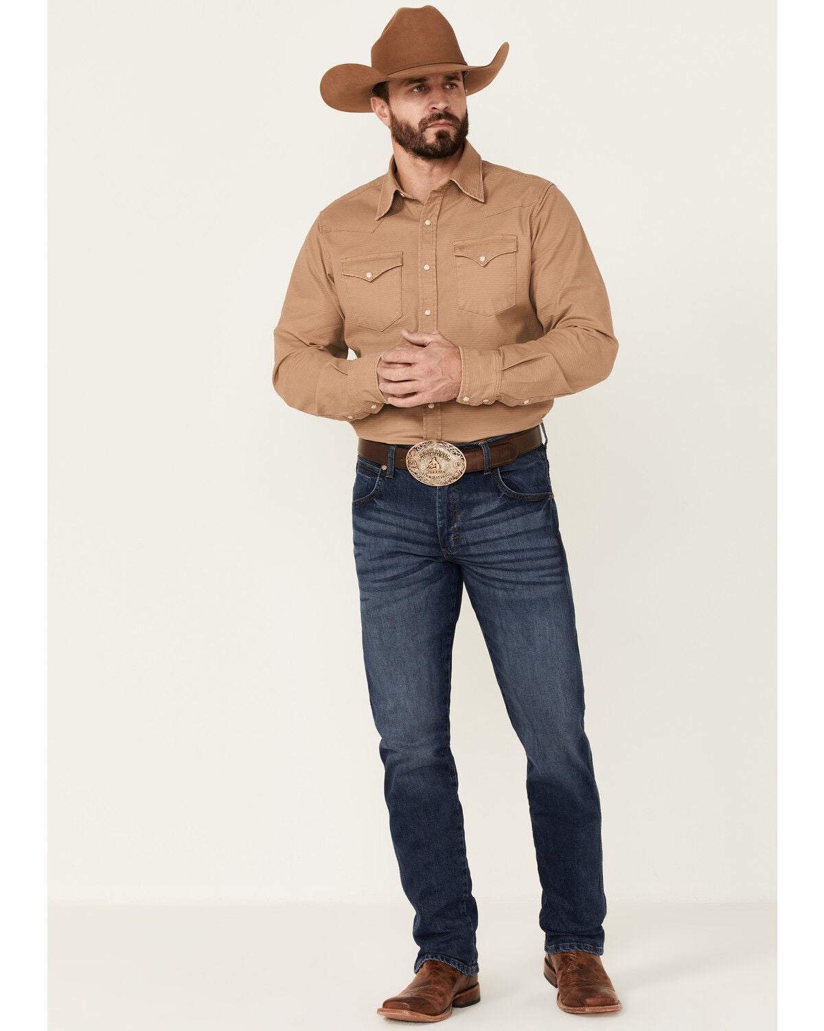 Image #1 - Wrangler Retro Men's Galaxy Dark Wash Stretch Slim Straight Jeans, Blue, hi-res