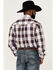 Image #4 - Roper Men's Liberty Bell Large Plaid Print Long Sleeve Button-Down Western Shirt, Blue, hi-res