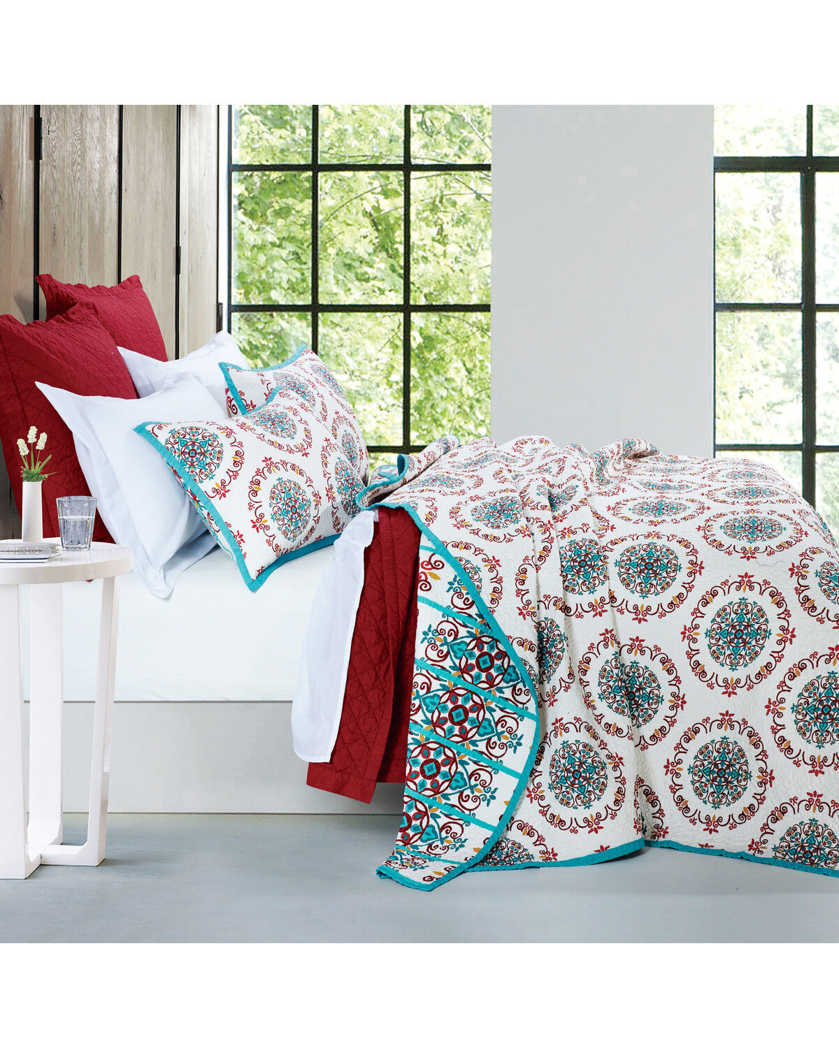 Image #1 - HiEnd Accents Multi Sonora Twin Quilt Bed Set - 2 Piece, Multi, hi-res