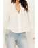 Image #3 - Cleo + Wolf Women's Cropped Button-Down Blouse, Cream, hi-res