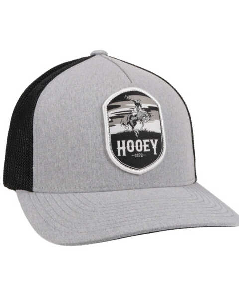 Image #6 - HOOey Boys' Grey Cheyenne Patch Flex Fit Mesh Ball Cap , Grey, hi-res