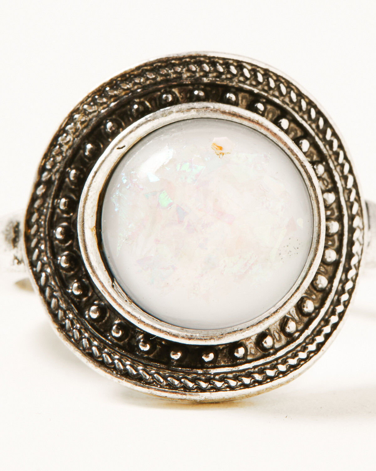 Image #3 - Prime Time Jewelry Women's Pink Marble & Silver Statement Ring Set, Silver, hi-res