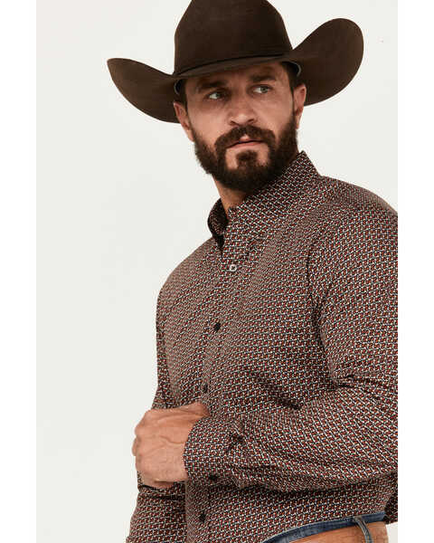 Image #2 - Cinch Men's Printed Long Sleeve Button-Down Shirt, Multi, hi-res