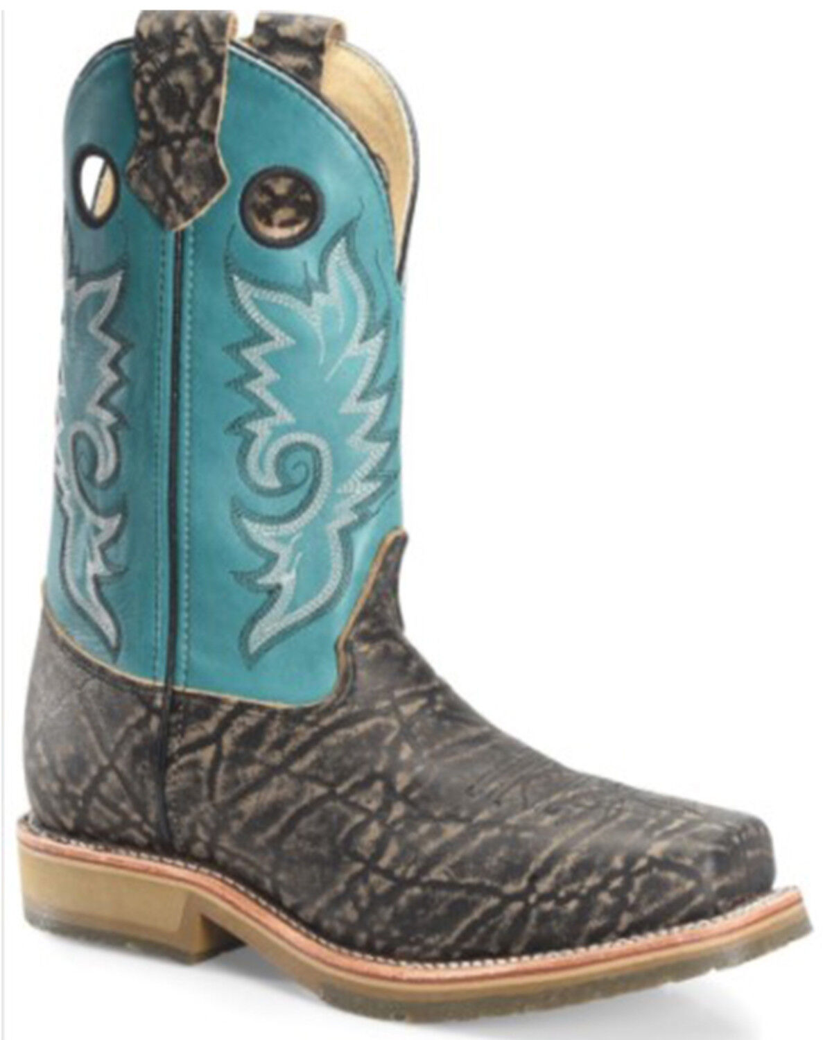 Image #1 - Double H Men's Shark Print Western Work Boots - Composite Toe, Black, hi-res