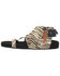 Image #3 - Dingo Women's Sage Brush Zebra Print Calf Hair Sandal, Black, hi-res