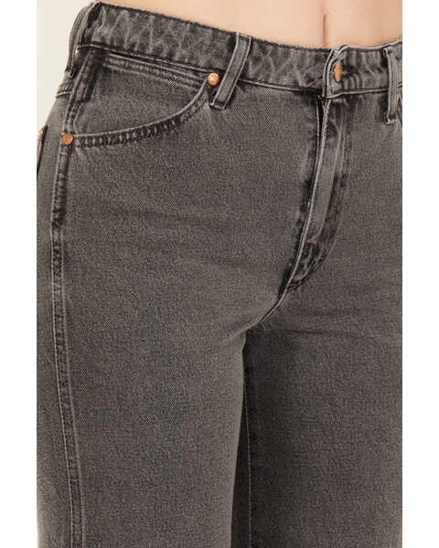 Image #2 - Wrangler Women's Heart Patch Wanderer Flare Jeans, Black, hi-res