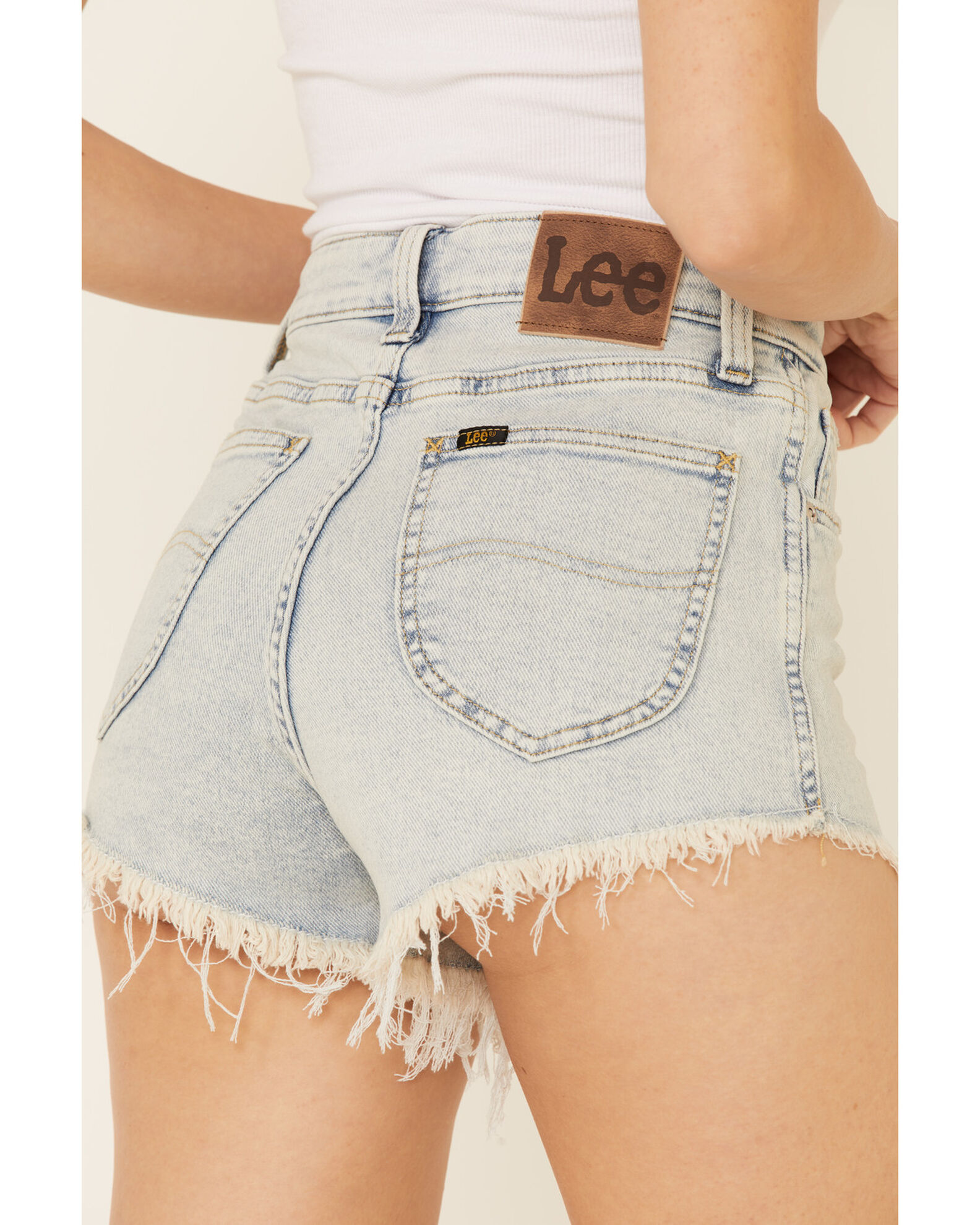 Image #5 - Lee Women's Vintage Light Wash Cut-Off Shorts, , hi-res