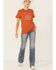 Image #4 - Wondery Women's Rust Desert Bound Steer Head Graphic Tee , Rust Copper, hi-res