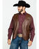 Image #1 - Cripple Creek Men's Whiskey Brown Faux Leather Vest, Med Brown, hi-res