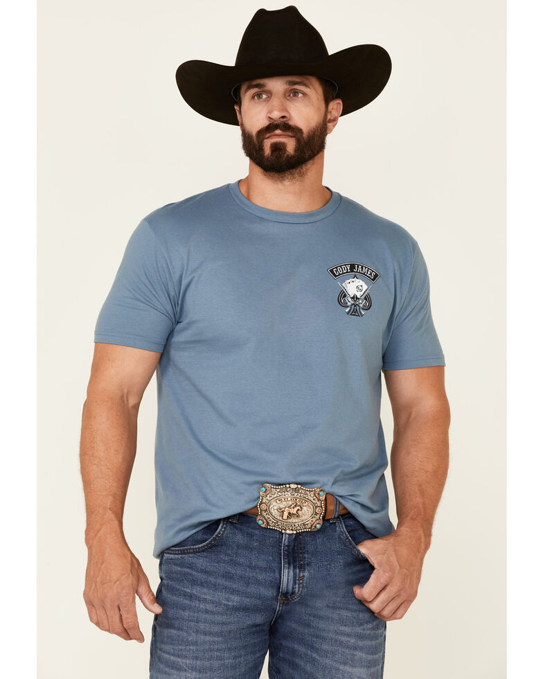 Cody James Men's Aces & 8S Graphic Short Sleeve T-Shirt , Dark Blue, hi-res