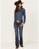 Wrangler Women's Medium Wash Retro Mae Jeans , Blue, hi-res