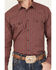 Image #3 - Cody James Men's Fire Mountain Long Sleeve Plaid Print Snap Western Shirt, Red, hi-res
