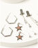 Image #3 - Shyanne Women's Boots, Horses, Cactus, and Stars Earring Set - 5 Piece, Silver, hi-res
