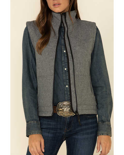 Image #3 - STS Ranchwear Women's Barrier Softshell Vest , Grey, hi-res