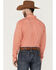 Image #4 - RANK 45® Men's Calgary Geo Print Long Sleeve Button-Down Western Shirt , Red, hi-res