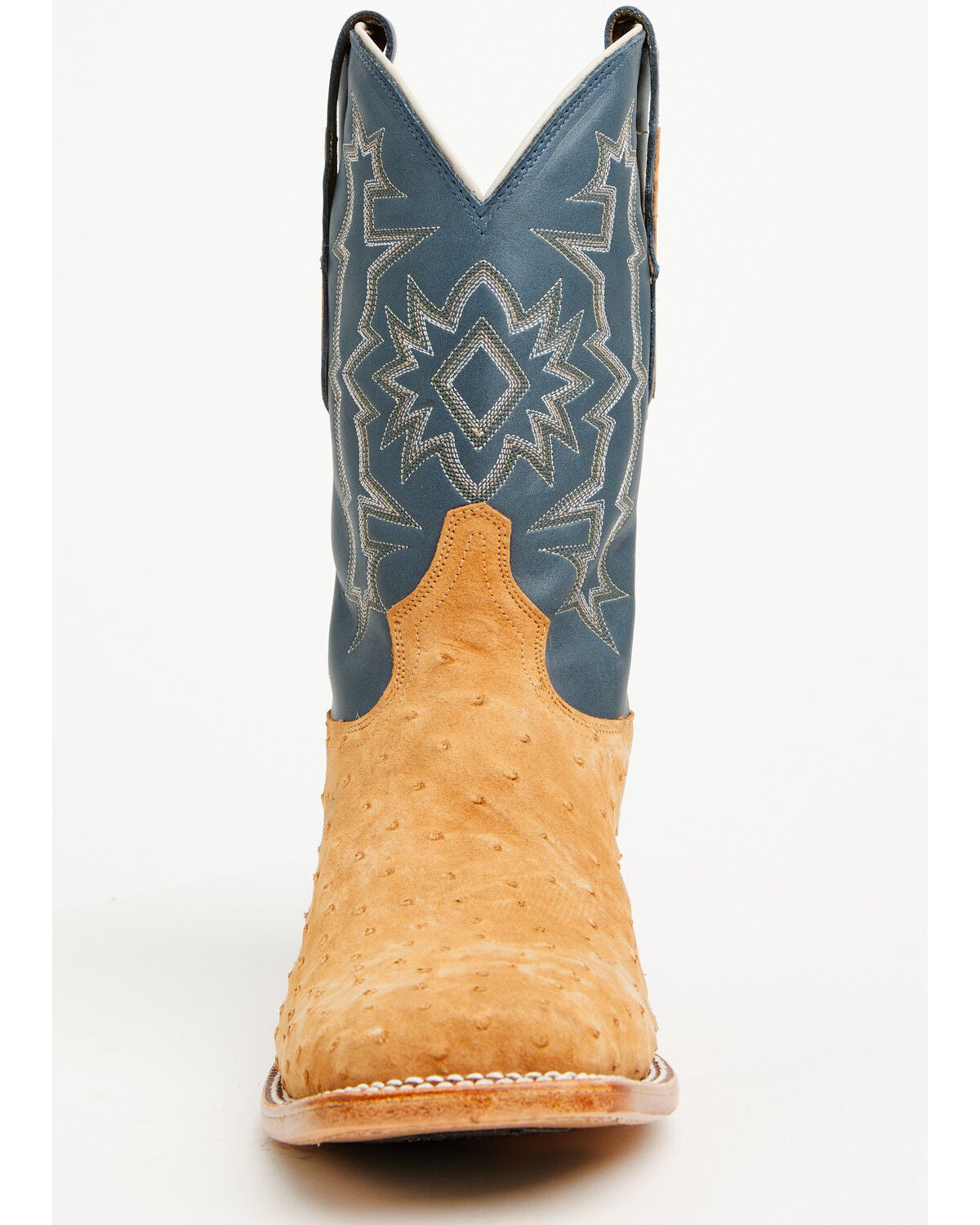 Image #4 - Tony Lama Men's Boot Barn Exclusive Heritage Carlos Exotic Sueded Ostrich Western Boots - Broad Square Toe, Brown, hi-res