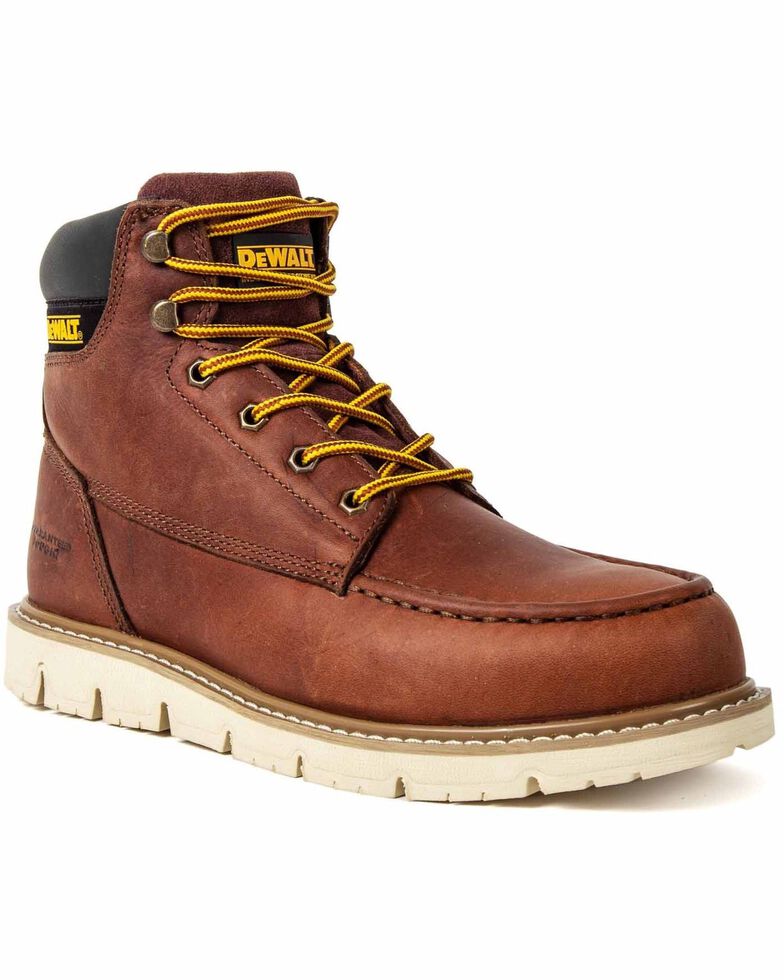 DeWalt Men's Flex Lace-Up Work Boots - Moc Toe, Wheat, hi-res