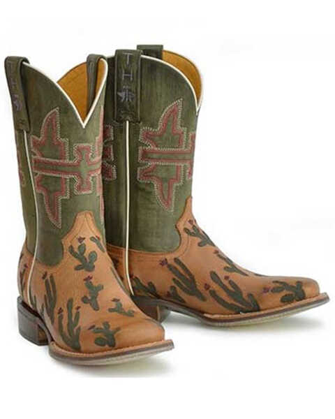Image #1 - Tin Haul Women's Cactaplicity Western Boots - Broad Square Toe, Multi, hi-res