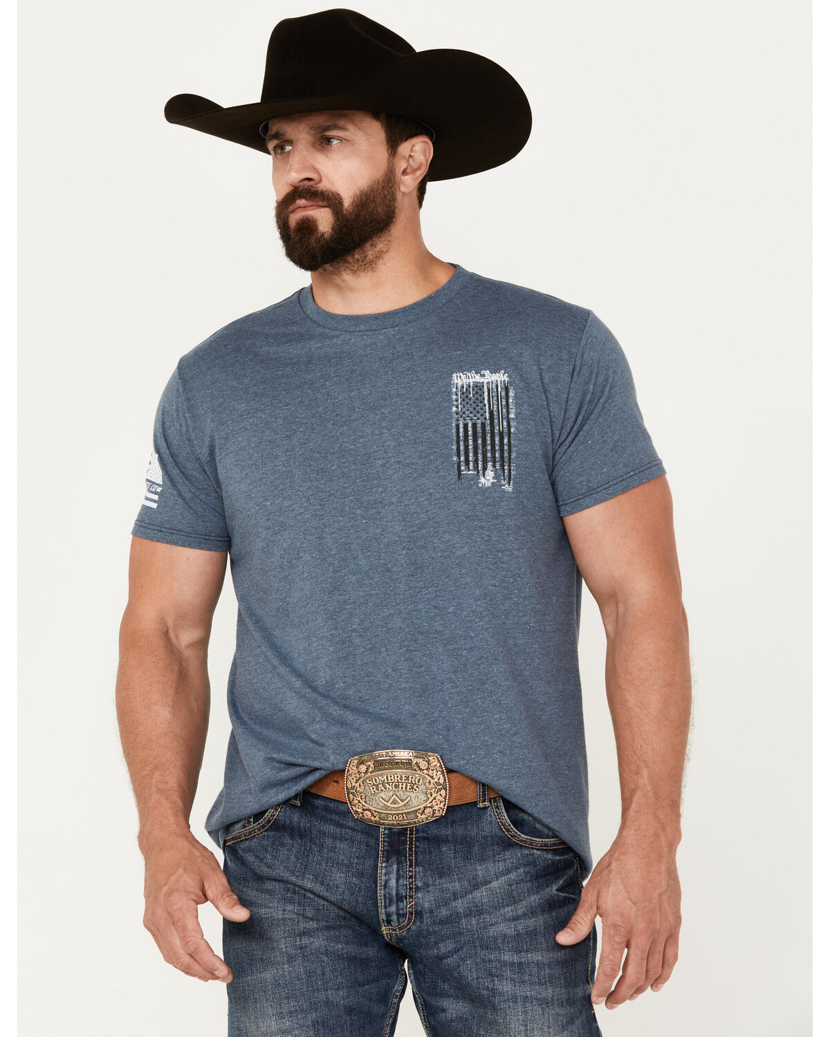 Image #1 - Howitzer Men's People Slither Short Sleeve Graphic T-Shirt, Navy, hi-res