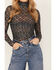Image #3 - Free People Women's Under It All Printed Bodysuit, Navy, hi-res