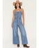 Image #1 - Levi's Women's Bustier Light Wash Sleeveless Wide Leg Denim Jumpsuit, , hi-res