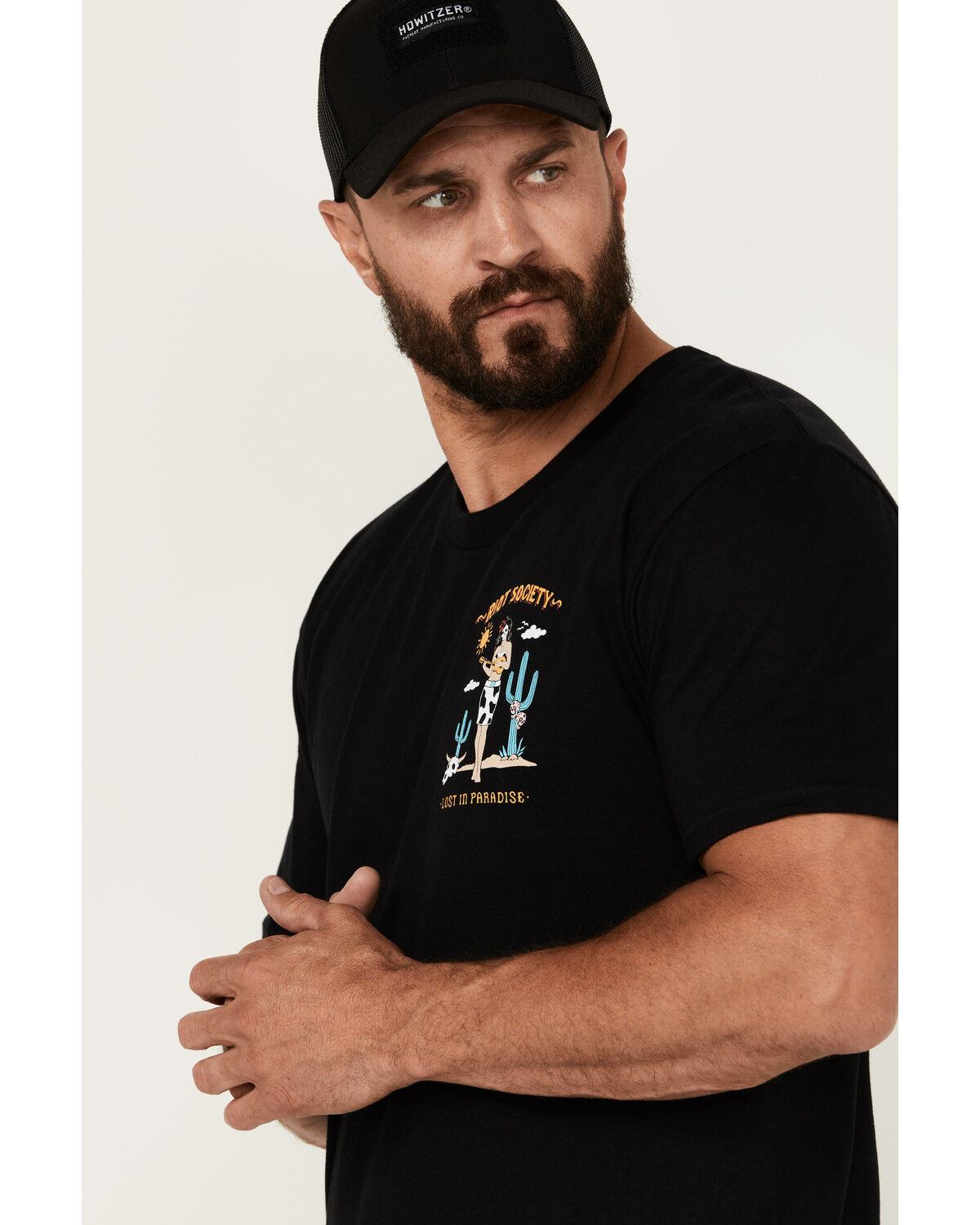 Image #3 - Riot Society Men's Boot Barn Exclusive Lost in Paradise Short Sleeve Graphic T-Shirt, Black, hi-res