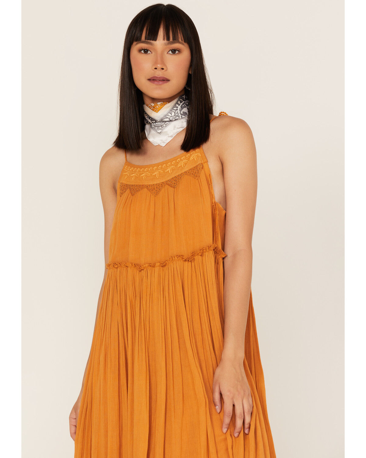 Image #2 - Talisman Women's Raja Sleeveless Midi Dress, Orange, hi-res