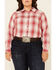 Image #3 - Ariat Women's R.E.A.L Billie Jean Plaid Long Sleeve Western Core Shirt - Plus , Red, hi-res