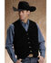 Image #1 - Roper Men's Suede Vest, Black, hi-res