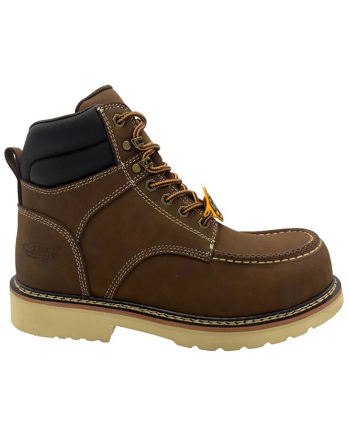 Image #2 - AdTec Men's 6" Moc Work Boots - Composite Toe, Brown, hi-res
