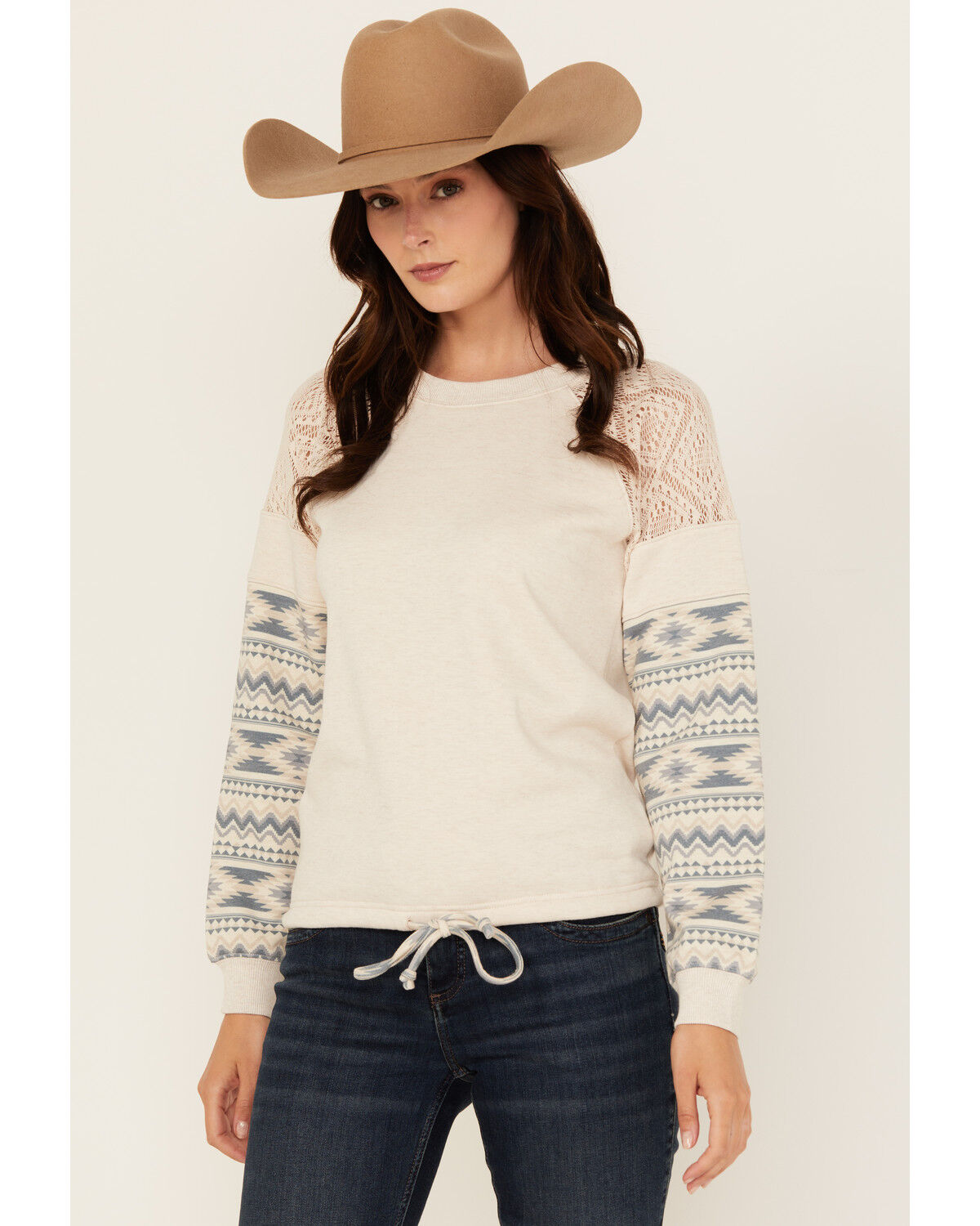 Image #1 - Shyanne Women's Printed Pullover Sweatshirt, Blue, hi-res