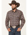 Image #5 - Roper Men's Amarillo Paisley Print Long Sleeve Snap Western Shirt, Navy, hi-res