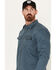 Image #2 - Cody James Men's FR Long Sleeve Pearl Snap Work Shirt, Blue, hi-res