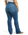 Image #2 - Ariat Women's R.E.A.L Mid Rise Patricia Stretch Main Bootcut Jeans - Plus, Blue, hi-res