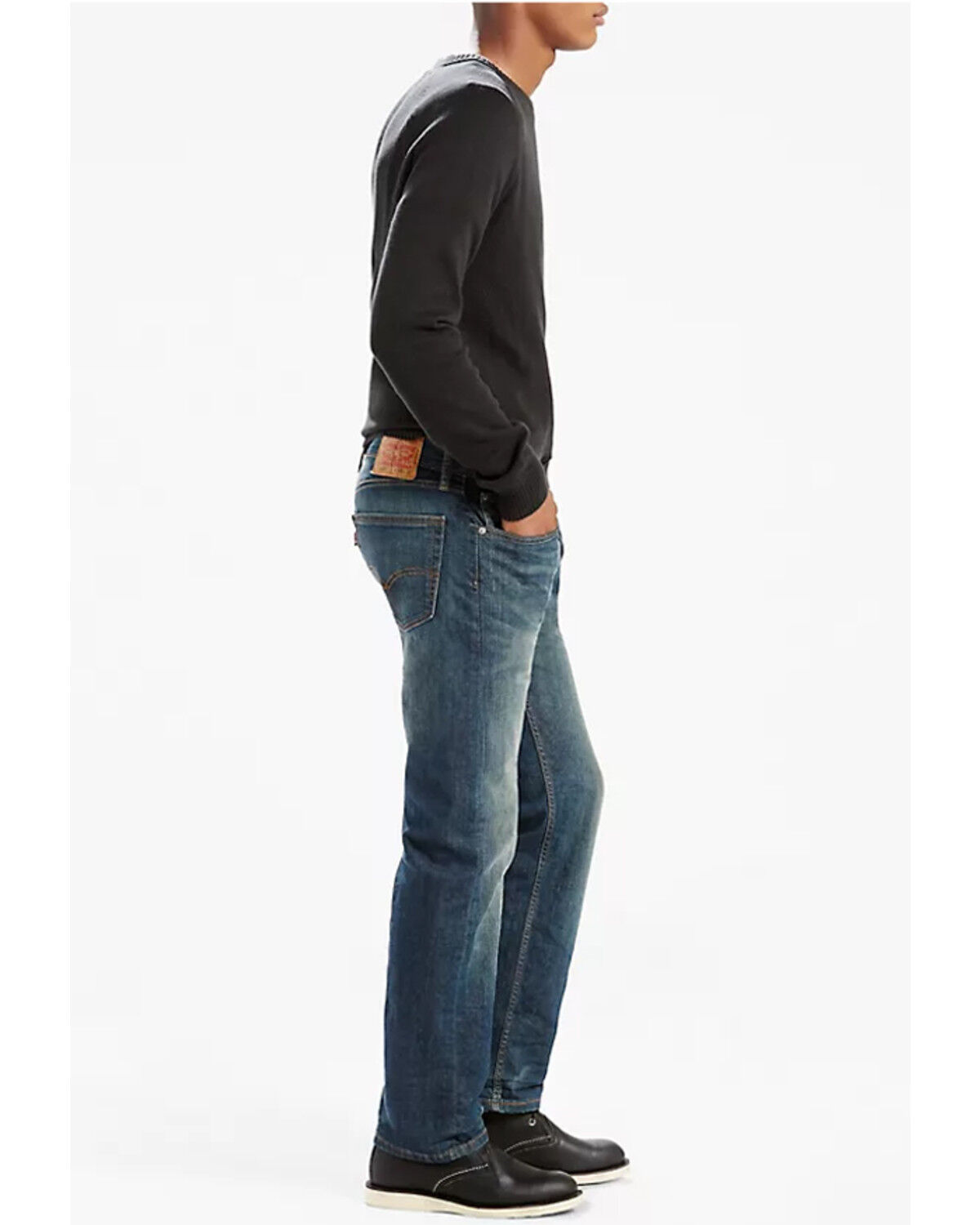 Image #2 - Levi's Men's 505 Regular Fit Jeans, Stonewash, hi-res