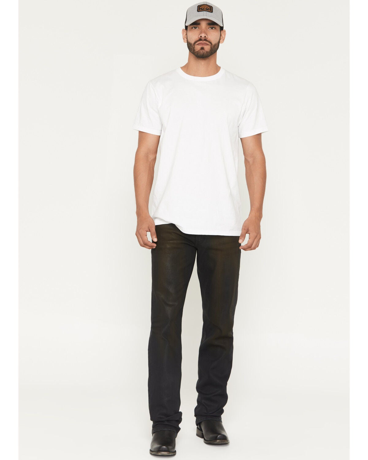 Image #1 - Moonshine Spirit&reg; Men's Rosco Wash Decker Slim Straight Stretch Denim Jeans, Black, hi-res
