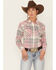 Image #1 - Wrangler Women's Boot Barn Exclusive Plaid Print Long Sleeve Western Flannel Snap Shirt, , hi-res