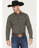 Image #1 - Gibson Trading Co Men's Da Club Floral Striped Long Sleeve Snap Western Shirt, Black, hi-res